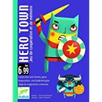 Djeco- Hero Town C Juego de Cartas con Superhéroes y Villanos para Niños a Partir de 6 Años- Multicolor (DJ05143)